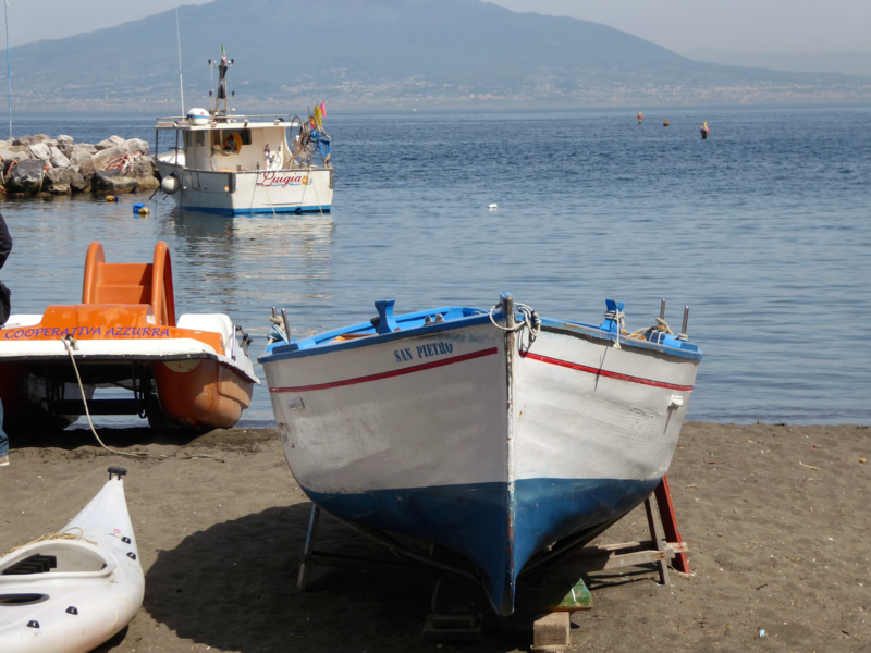 A boat in Marina Grande, a fishing village near Sorrento.