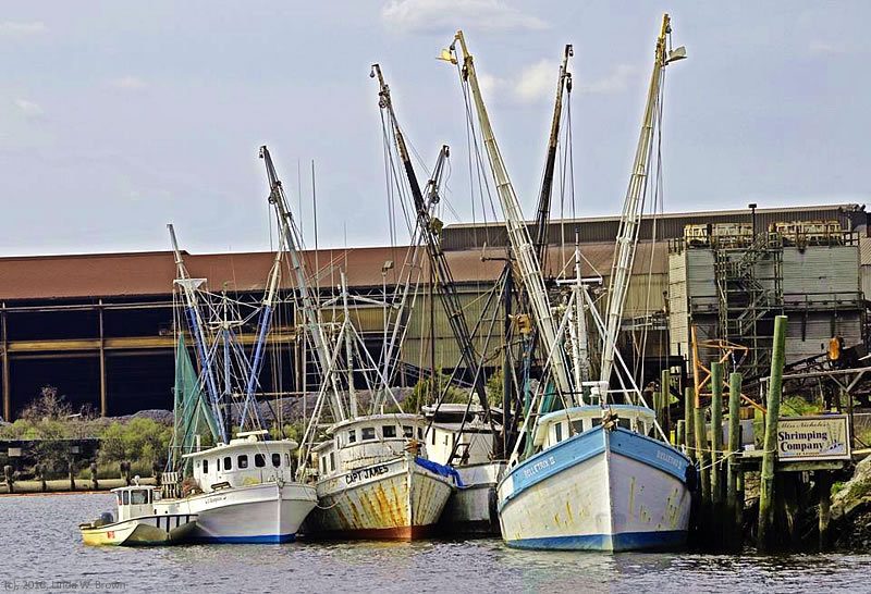 Boats along the Sampit River in Georgetown, S.C.  Photo by Linda W. Brown.  All rights reserved.