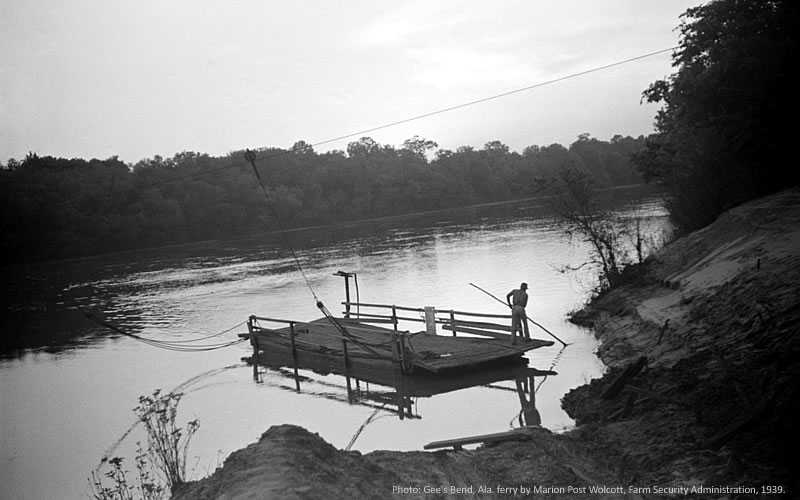 An Alabama ferry in 1939.