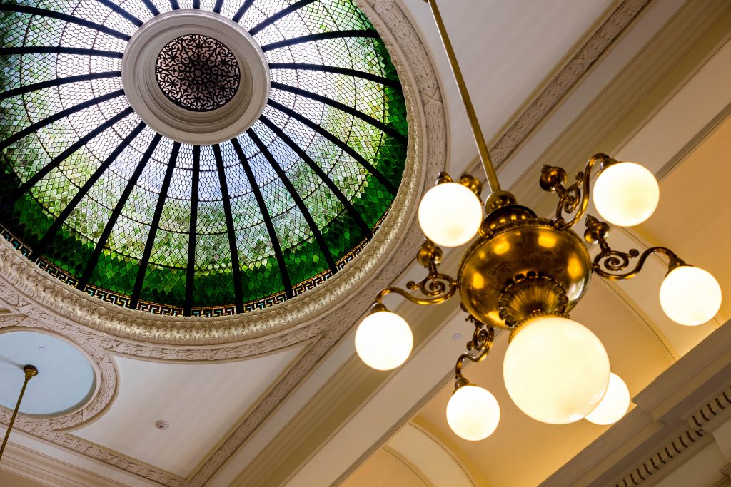 Dome inside the refurbished Gibbes Museum of Art, Charleston, S.C.