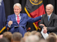 Clinton and Riley at the Aug. 6 event. Photo ©University of South Carolina