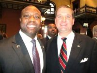 Williams, right, with U.S. Sen. Tim Scott in a 2016 photo.