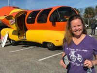 Karen Byko with the Wienermobile. Photo by Rob Byko.